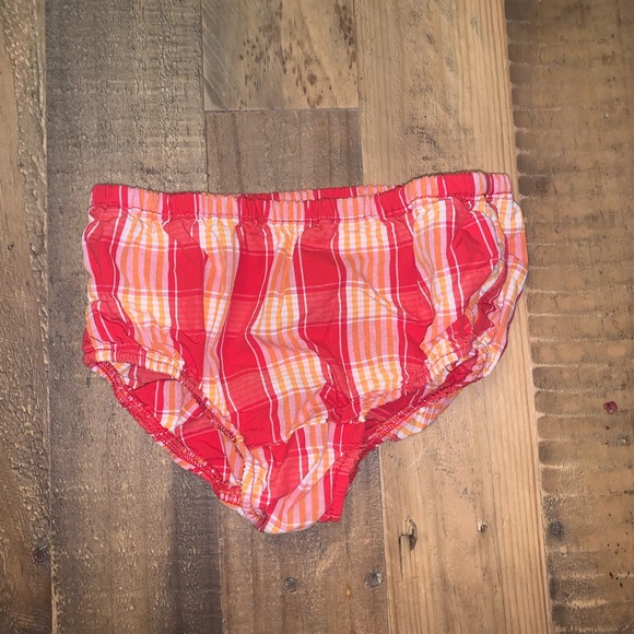 3 for $10 / plaid red orange bloomers (24 M) - Picture 1 of 1